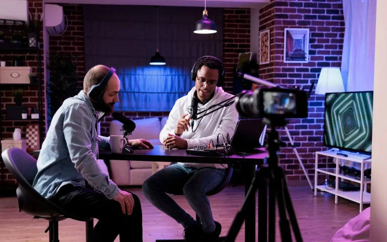 filming-a-video-podcast-together